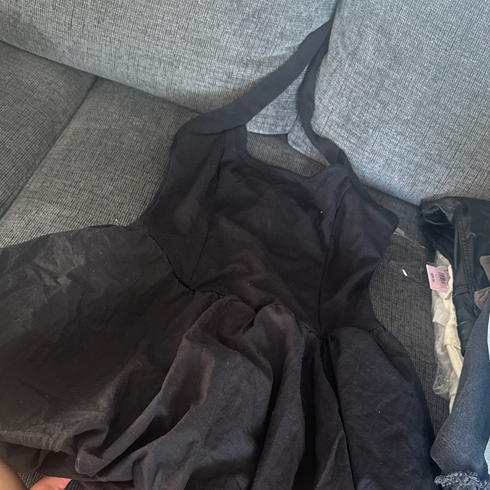 Charlotte Bubble Mini Dress - Black Medium - Picture 4 of 4